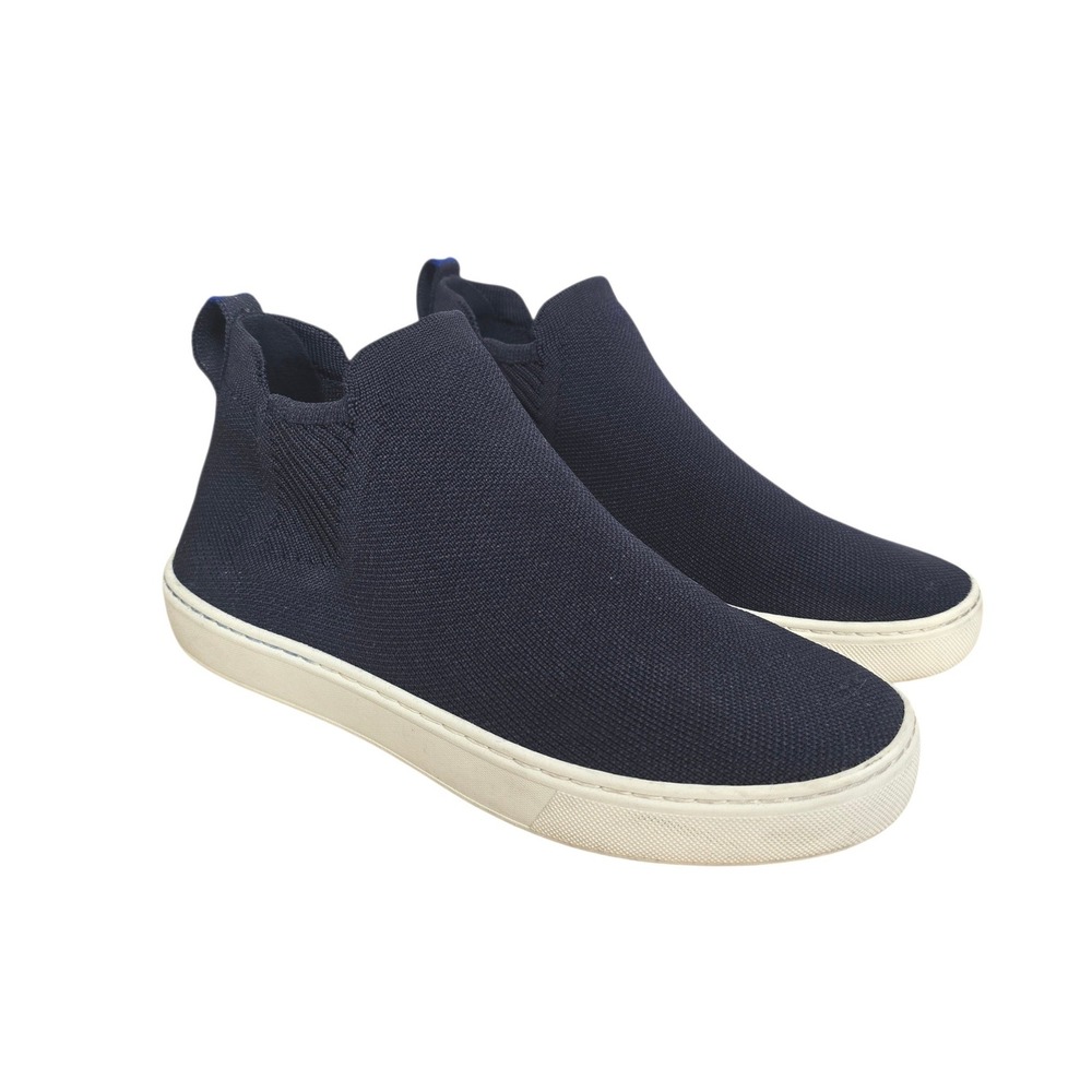 Rothys The Chelsea‎ Navy Blue High Top Knit Slip On Sneakers Womens 7